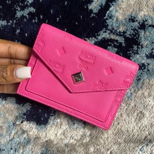 Pink MCM Card Wallet